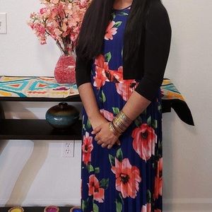 Floral print maxi dress